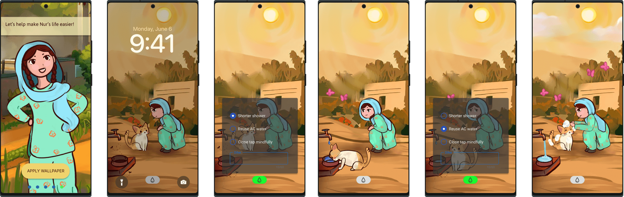 Narrative Progression for Saving Water
