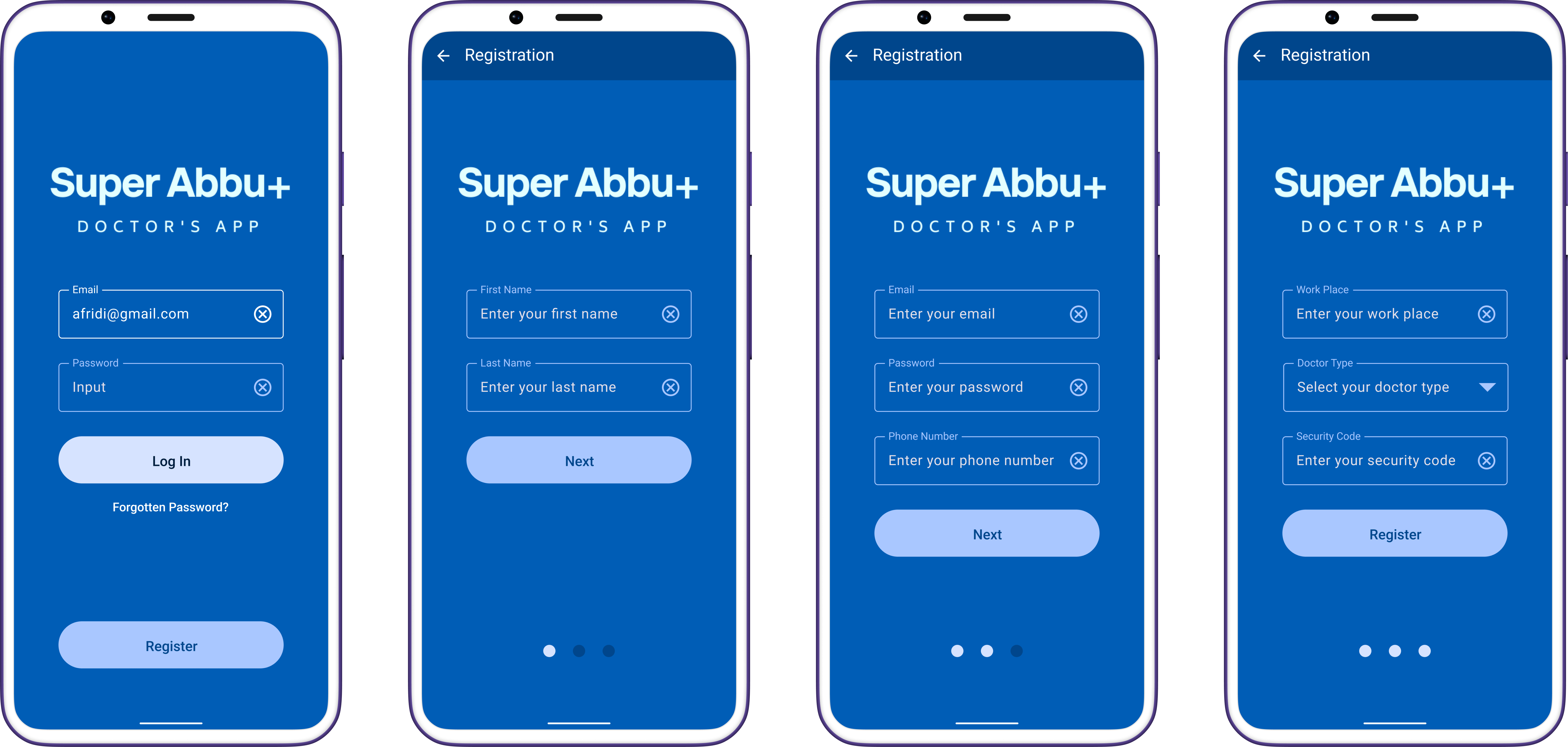 Authentication Flow Screens